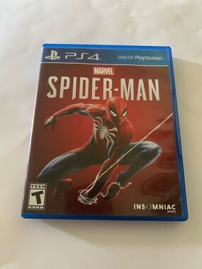 Marvel Spider-Man PS4 Game - Red & Blue Cover